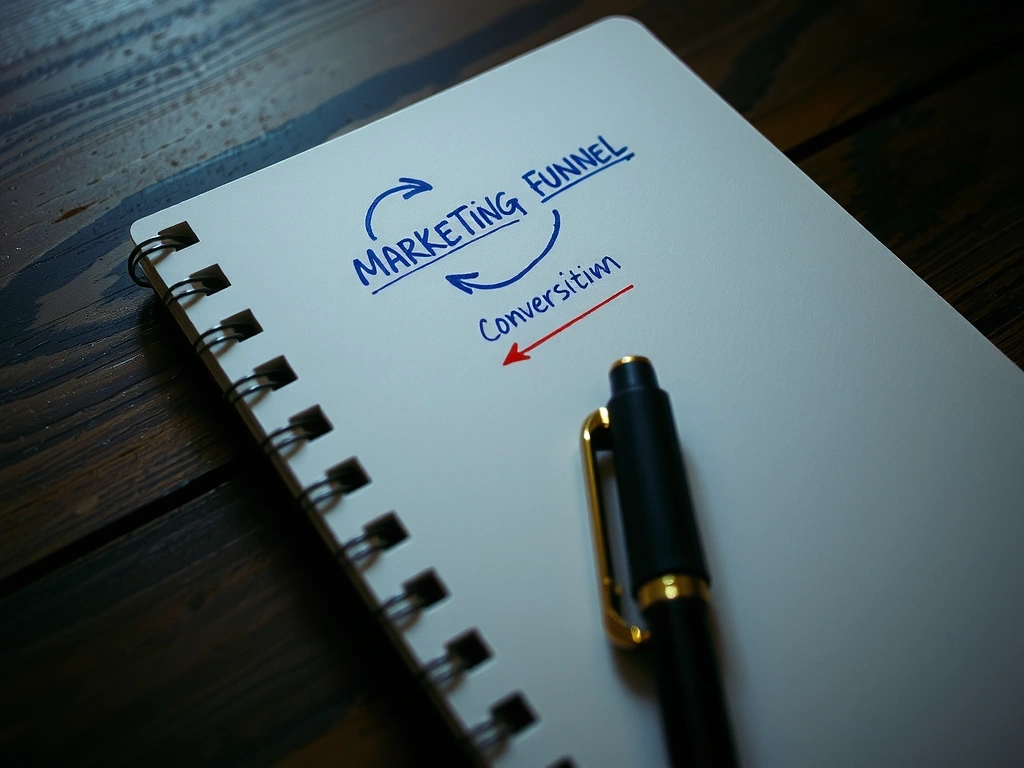 Ručně kreslený marketingový funnel